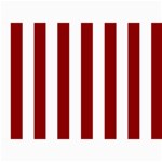 Vertical Stripes - White and Dark Red 5  x 7  Photo Cards