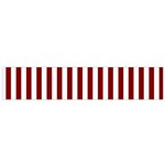 Vertical Stripes - White and Maroon Red Flano Scarf (Small)