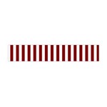 Vertical Stripes - White and Maroon Red Flano Scarf (Mini)