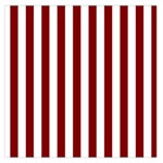 Vertical Stripes - White and Maroon Red Large Satin Scarf (Square)