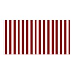 Vertical Stripes - White and Maroon Red Satin Shawl