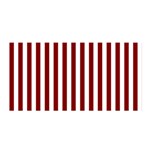Vertical Stripes - White and Maroon Red Satin Wrap