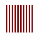 Vertical Stripes - White and Maroon Red Small Satin Scarf  (Square)