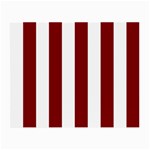 Vertical Stripes - White and Maroon Red Small Glasses Cloth