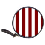 Vertical Stripes - White and Maroon Red Classic 20-CD Wallet