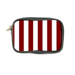 Vertical Stripes - White and Maroon Red Coin Purse