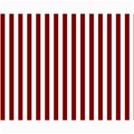 Vertical Stripes - White and Maroon Red Collage 11  x 14 