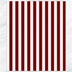 Vertical Stripes - White and Maroon Red Canvas 8  x 10 