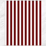 Vertical Stripes - White and Maroon Red Canvas 11  x 14 