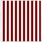Vertical Stripes - White and Maroon Red Canvas 12  x 12 
