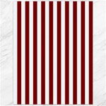 Vertical Stripes - White and Maroon Red Canvas 12  x 16 