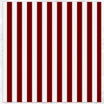 Vertical Stripes - White and Maroon Red Canvas 16  x 16 