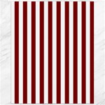 Vertical Stripes - White and Maroon Red Canvas 16  x 20 