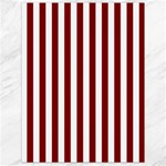 Vertical Stripes - White and Maroon Red Canvas 18  x 24 
