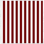 Vertical Stripes - White and Maroon Red Canvas 20  x 20 