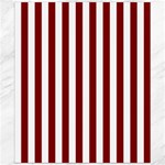 Vertical Stripes - White and Maroon Red Canvas 20  x 24 