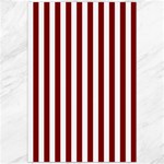 Vertical Stripes - White and Maroon Red Canvas 20  x 30 