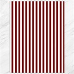 Vertical Stripes - White and Maroon Red Canvas 36  x 48 