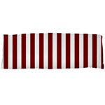 Vertical Stripes - White and Maroon Red Body Pillow Case Dakimakura (Two Sides)
