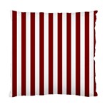 Vertical Stripes - White and Maroon Red Standard Cushion Case (One Side)