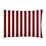 Vertical Stripes - White and Maroon Red Pillow Case (Two Sides)