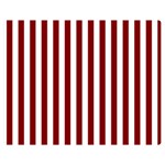 Vertical Stripes - White and Maroon Red Double Sided Flano Blanket (Medium)