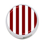 Vertical Stripes - White and Maroon Red 4-Port USB Hub (Two Sides)