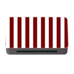 Vertical Stripes - White and Maroon Red Memory Card Reader with CF