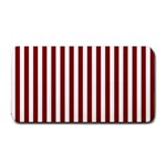 Vertical Stripes - White and Maroon Red Medium Bar Mat