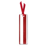 Vertical Stripes - White and Maroon Red Small Book Mark