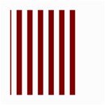 Vertical Stripes - White and Maroon Red Small Garden Flag (Two Sides)
