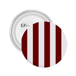 Vertical Stripes - White and Maroon Red 2.25  Button