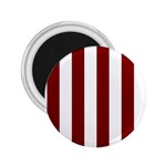 Vertical Stripes - White and Maroon Red 2.25  Magnet