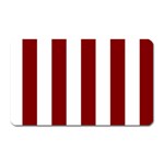 Vertical Stripes - White and Maroon Red Magnet (Rectangular)