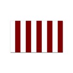 Vertical Stripes - White and Maroon Red Sticker Rectangular (100 pack)