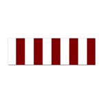 Vertical Stripes - White and Maroon Red Sticker Bumper (10 pack)