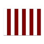 Vertical Stripes - White and Maroon Red Sticker A4 (100 pack)