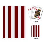 Vertical Stripes - White and Maroon Red Playing Cards Single Design