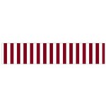 Vertical Stripes - White and Burgundy Red Flano Scarf (Small)
