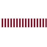 Vertical Stripes - White and Burgundy Red Flano Scarf (Large)