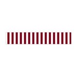Vertical Stripes - White and Burgundy Red Flano Scarf (Mini)