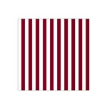 Vertical Stripes - White and Burgundy Red Satin Bandana Scarf
