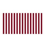 Vertical Stripes - White and Burgundy Red Satin Wrap