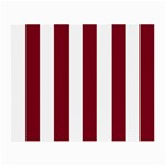 Vertical Stripes - White and Burgundy Red Small Glasses Cloth