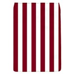 Vertical Stripes - White and Burgundy Red Removable Flap Cover (S)
