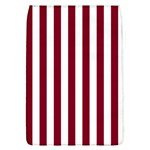 Vertical Stripes - White and Burgundy Red Removable Flap Cover (L)