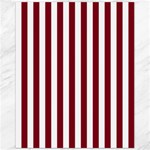 Vertical Stripes - White and Burgundy Red Canvas 11  x 14 