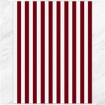 Vertical Stripes - White and Burgundy Red Canvas 12  x 16 