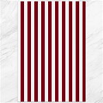 Vertical Stripes - White and Burgundy Red Canvas 12  x 18 