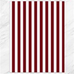Vertical Stripes - White and Burgundy Red Canvas 18  x 24 